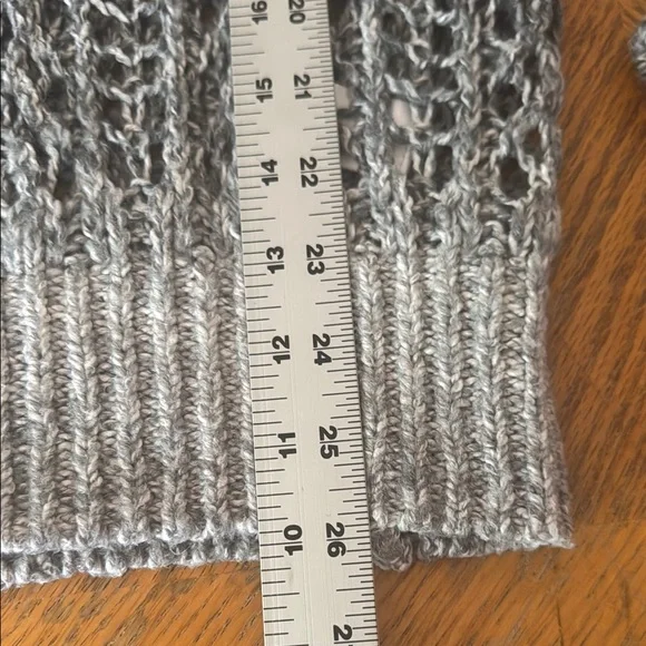 New York & Company Gray Open-Knit Sweater - Picture 6 of 13